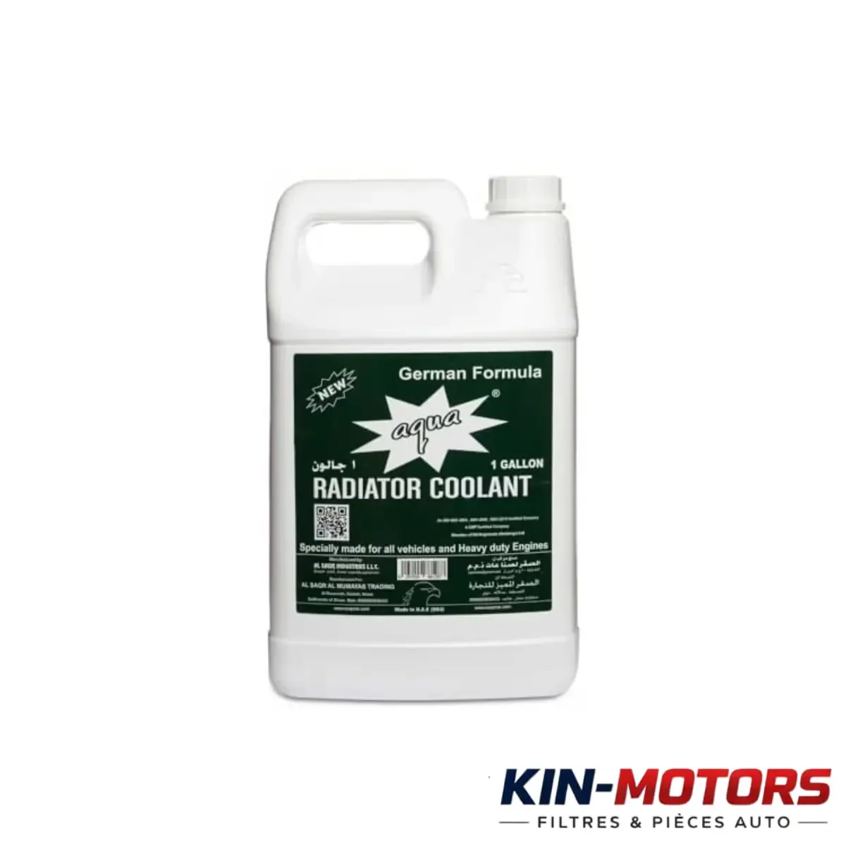 Liquide de refroidissement Aqua 4Litres disponible chez Sam Filtres à Kinshasa