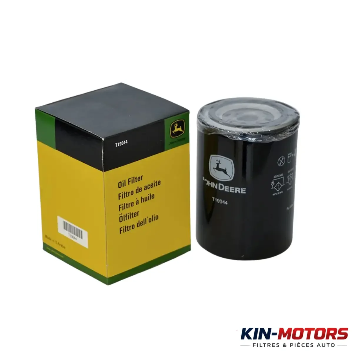 Filtre Huile John Deere T19044 disponible chez Sam Filtres à Kinshasa